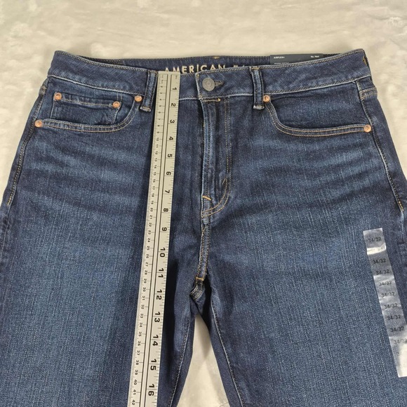 American Eagle Original Bootcut Jeans Men's 34x32 Blue Denim Airflex+ NWT - Picture 3 of 9